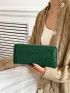 Crocodile Embossed Long Wallet