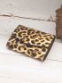 Leopard Pattern Crocodile Embossed Small Wallet