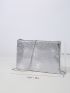 Metallic Chain Square Bag