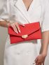 Metal Decor Flap Square Bag