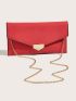 Metal Decor Flap Square Bag
