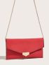 Metal Decor Flap Square Bag