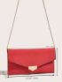 Metal Decor Flap Square Bag