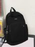 Men Letter Embroidered Casual Daypack With Astronaut Bag Charm