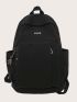 Men Letter Embroidered Casual Daypack With Astronaut Bag Charm
