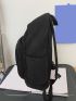 Men Letter Embroidered Casual Daypack With Astronaut Bag Charm