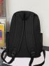 Men Letter Embroidered Casual Daypack With Astronaut Bag Charm