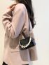 Mini Faux Pearl Decor Square Bag