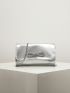 Rhinestone Bow Decor Square Bag