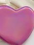 Mini Holographic Heart Design Chain Novelty Bag