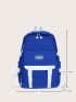 Men Letter Patch & Release Buckle Decor Casual Daypack Camping Bag