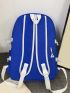 Men Letter Patch & Release Buckle Decor Casual Daypack Camping Bag