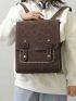 Snap Button Flap Backpack