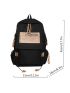 Men Letter Patch Functional Backpack