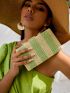 Mini Two Tone Straw Bag