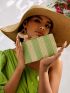 Mini Two Tone Straw Bag