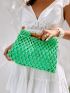 Neon Green Hollow Out Crochet Bag