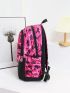 3pcs Colorblock Functional Backpack Set