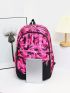 3pcs Colorblock Functional Backpack Set