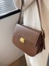 Metal Decor Flap Square Bag