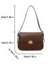 Metal Decor Flap Square Bag