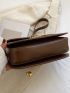 Metal Decor Flap Square Bag