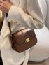 Metal Decor Flap Square Bag
