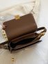 Metal Decor Flap Square Bag