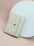 Geometric Embossed Metal Decor Small Wallet