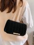 Metal Lock Flap Chain Square Bag