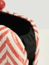 VCAY Mini Chevron Pattern Straw Bag