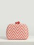 VCAY Mini Chevron Pattern Straw Bag