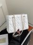 Geometric Embossed Chain Square Bag