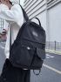 Men Letter Patch Decor Casual Daypack