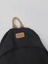 Medium Laptop Backpack Letter Patch Decor