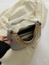 Glitter Chain Decor Hobo Bag