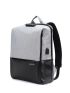 Men Two Tone Letter Patch Decor Laptop Backpack