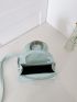 Metal Decor Double Handle Square Bag