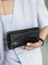 Crocodile Embossed Long Wallet