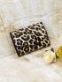 Leopard Pattern Crocodile Embossed Small Wallet
