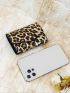 Leopard Pattern Crocodile Embossed Small Wallet