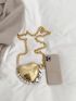 Mini Metallic Crocodile Embossed Chain Decor Novelty Bag