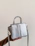 Metallic Stitch Detail Square Bag