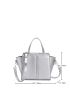 Metallic Stitch Detail Square Bag