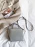 Metallic Stitch Detail Square Bag