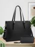 Minimalist Shoulder Tote Bag With Square Bag