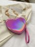 Mini Holographic Heart Design Novelty Bag