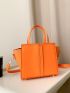 Neon Orange Minimalist Square Bag