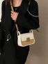 Two Tone Flap Square Bag