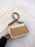 Two Tone Flap Square Bag